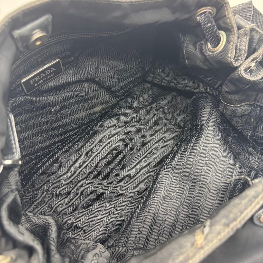 PRADA プラダ　ナイロン　ショルダーバック　巾着　レディース　三角ロゴ