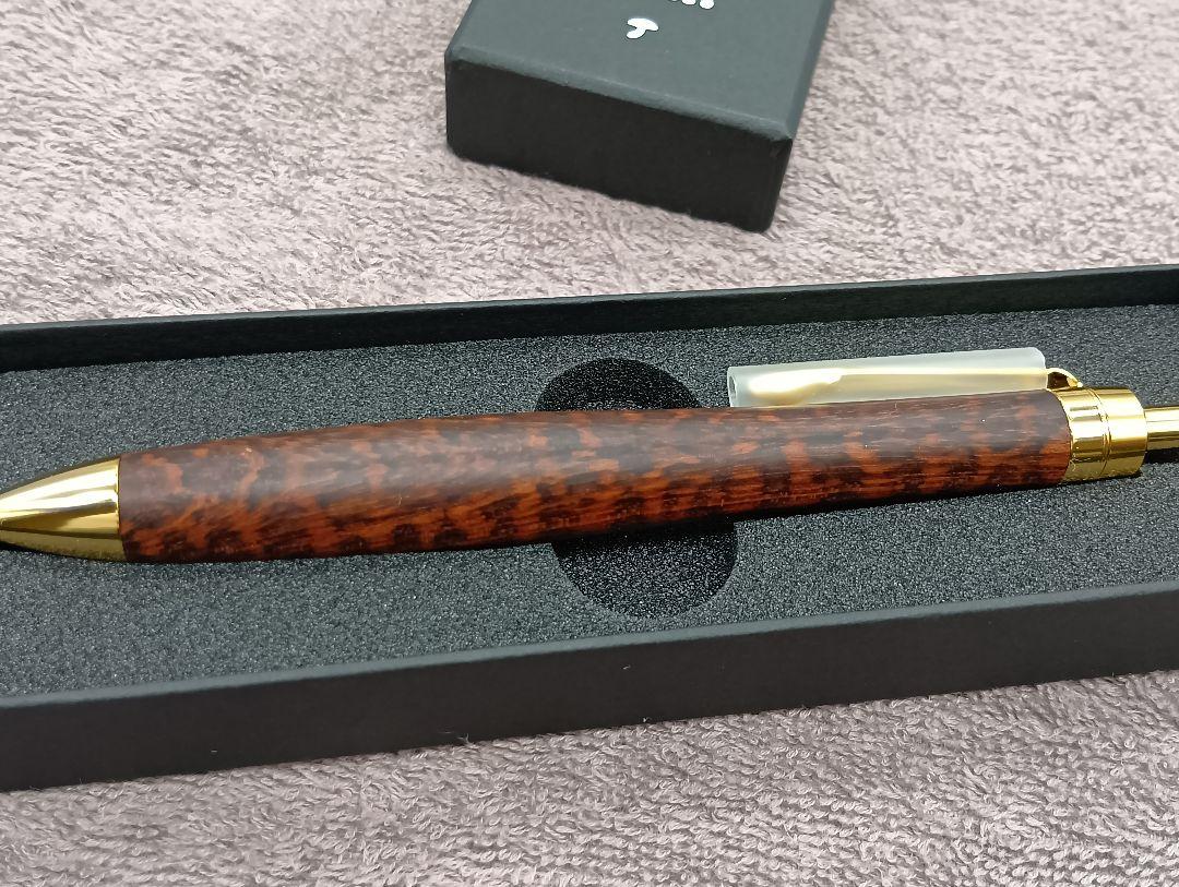 新品　こぶた工房　スネークウッド極上杢　シャープペンシル0.5ミリ
