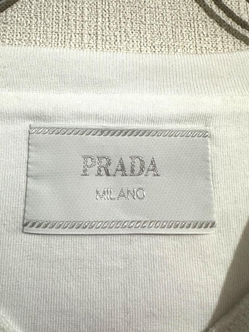 PRADA ショートスリーブカットソー　ホワイト　メンズ　Mサイズ PRADA ショートスリーブカットソー ホワイト メンズ Mサイズ