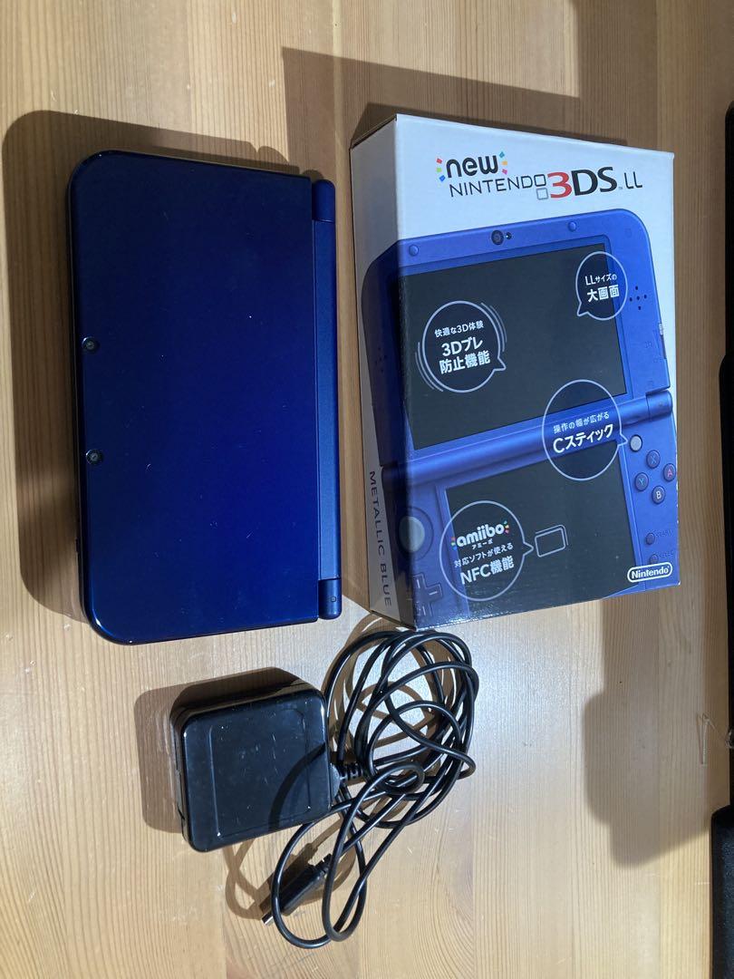 New Nintendo 3DS LL ブルー（DSi メタリックブルー （充電器