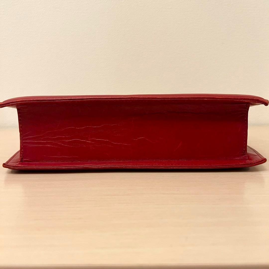 良品】ジバンシー GIVENCHY レッド ショルダーバッグ サークルロゴ