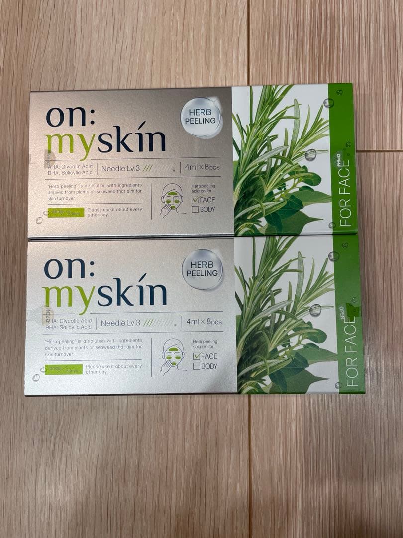 新品未使用品　on: myskin ハーブピーリング 2個　※単品購入も可能