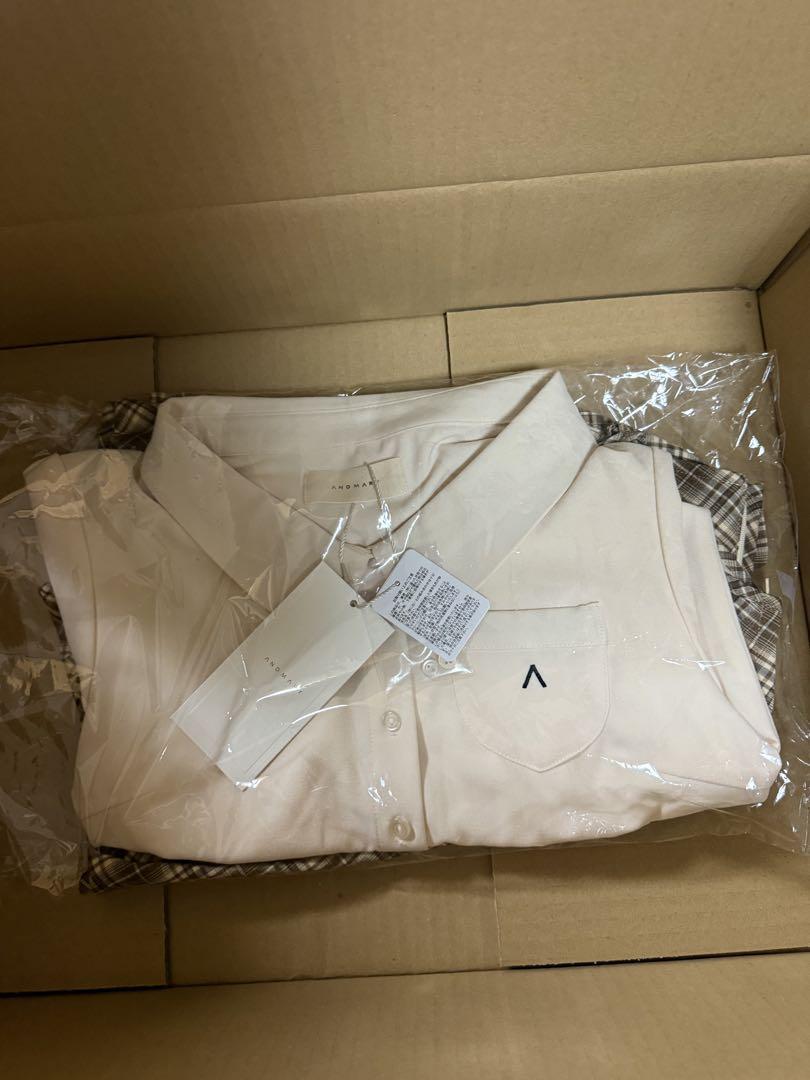 正規品 andmary Dafne check set up beige