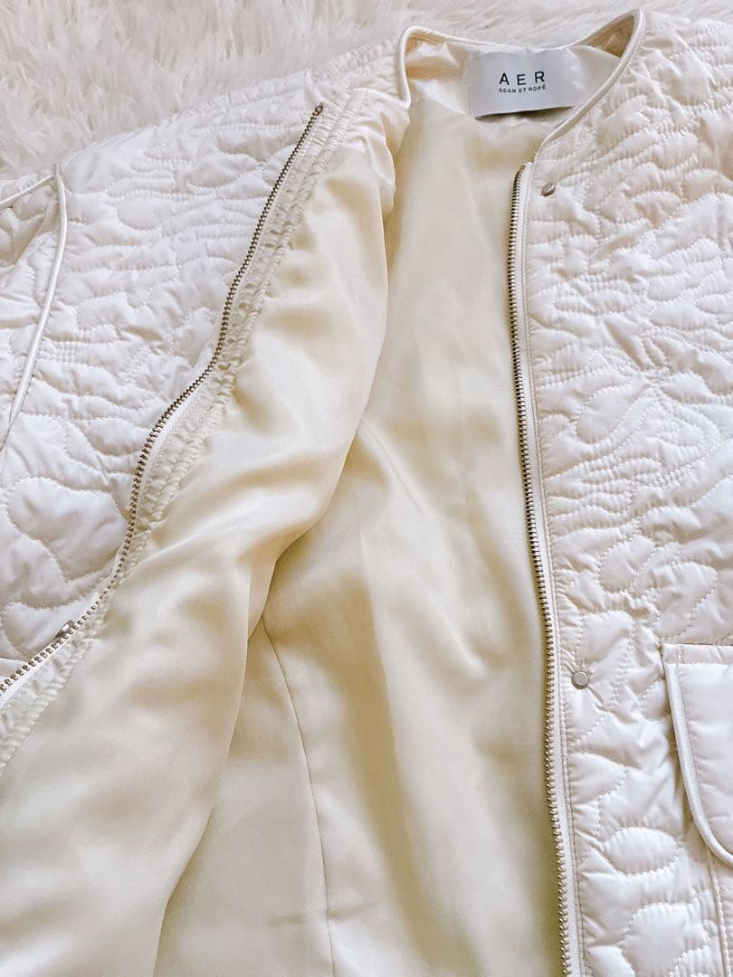 ADAM ET ROPE アートキルティングジャケット 美品! ADAM ET ROPE アートキルティングジャケット 美品!