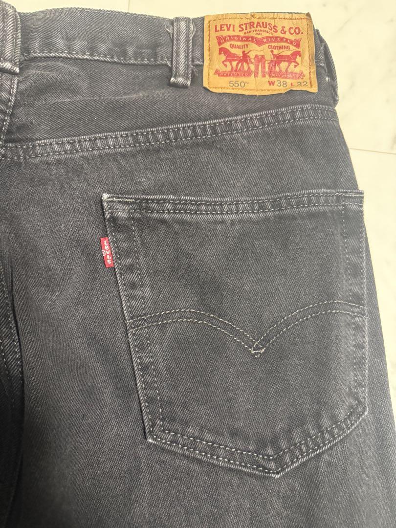 USA Levi 美品 ブラックデニム リーバイス 550 W38 L32