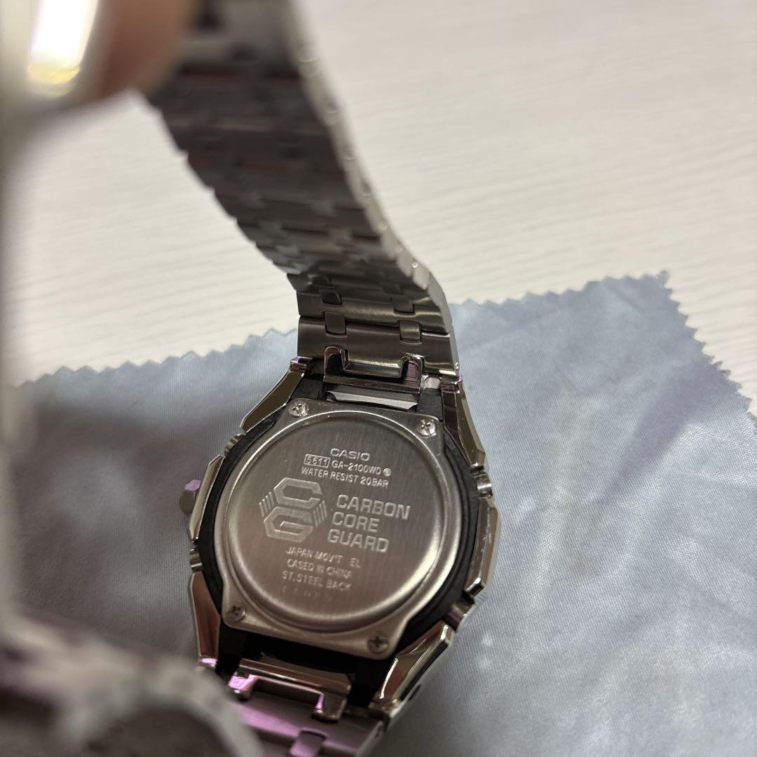 G-SHOCK、ＧＡ2100シルバー極美品