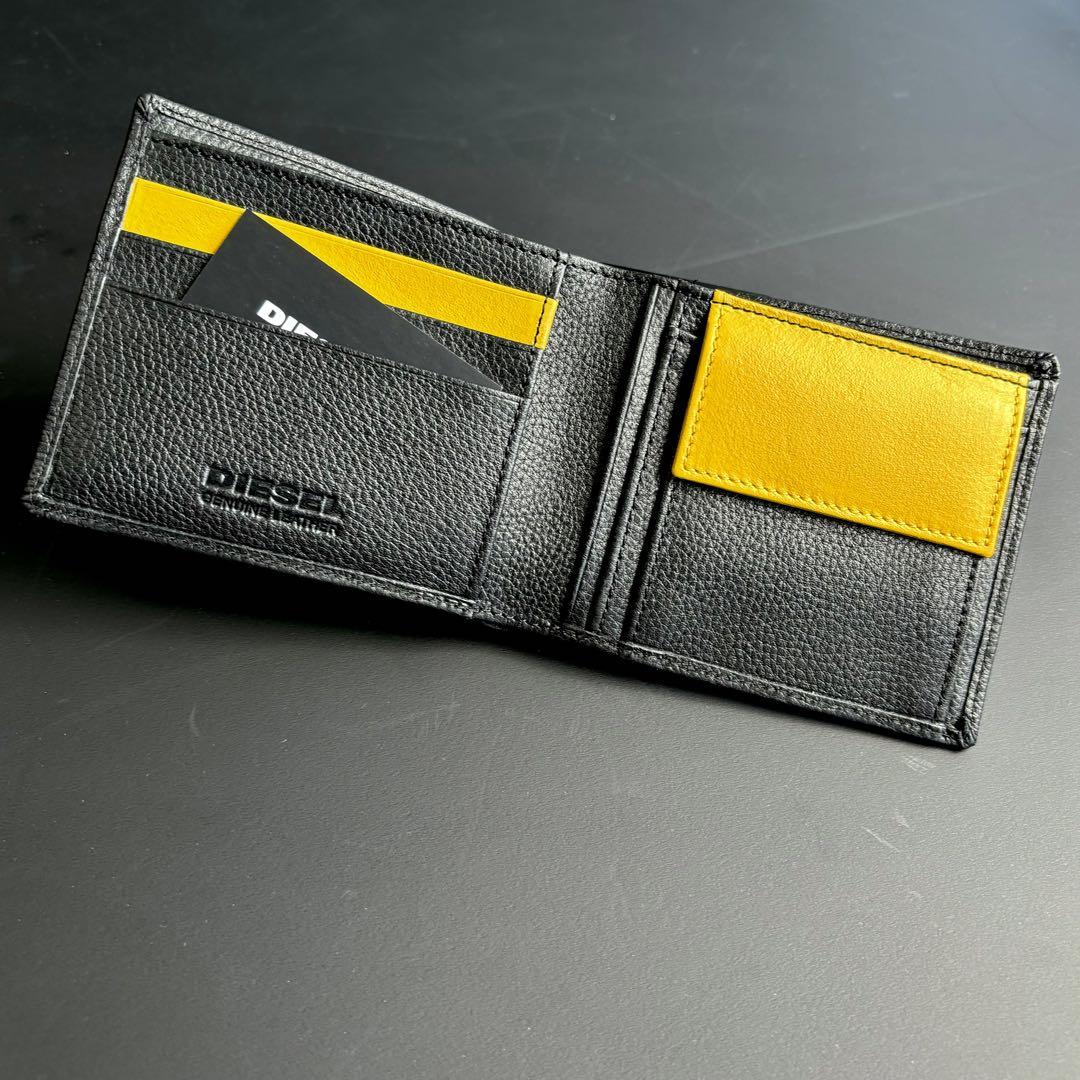 新品 DIESEL ディーゼル 2つ折財布 黒 ブラック ギフト用 - 小物