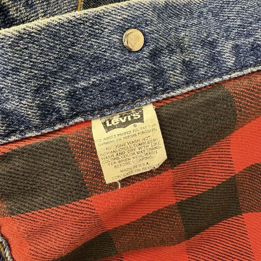 USA製 Levi's デニムジャケット L 70417-4891 裏地ネル