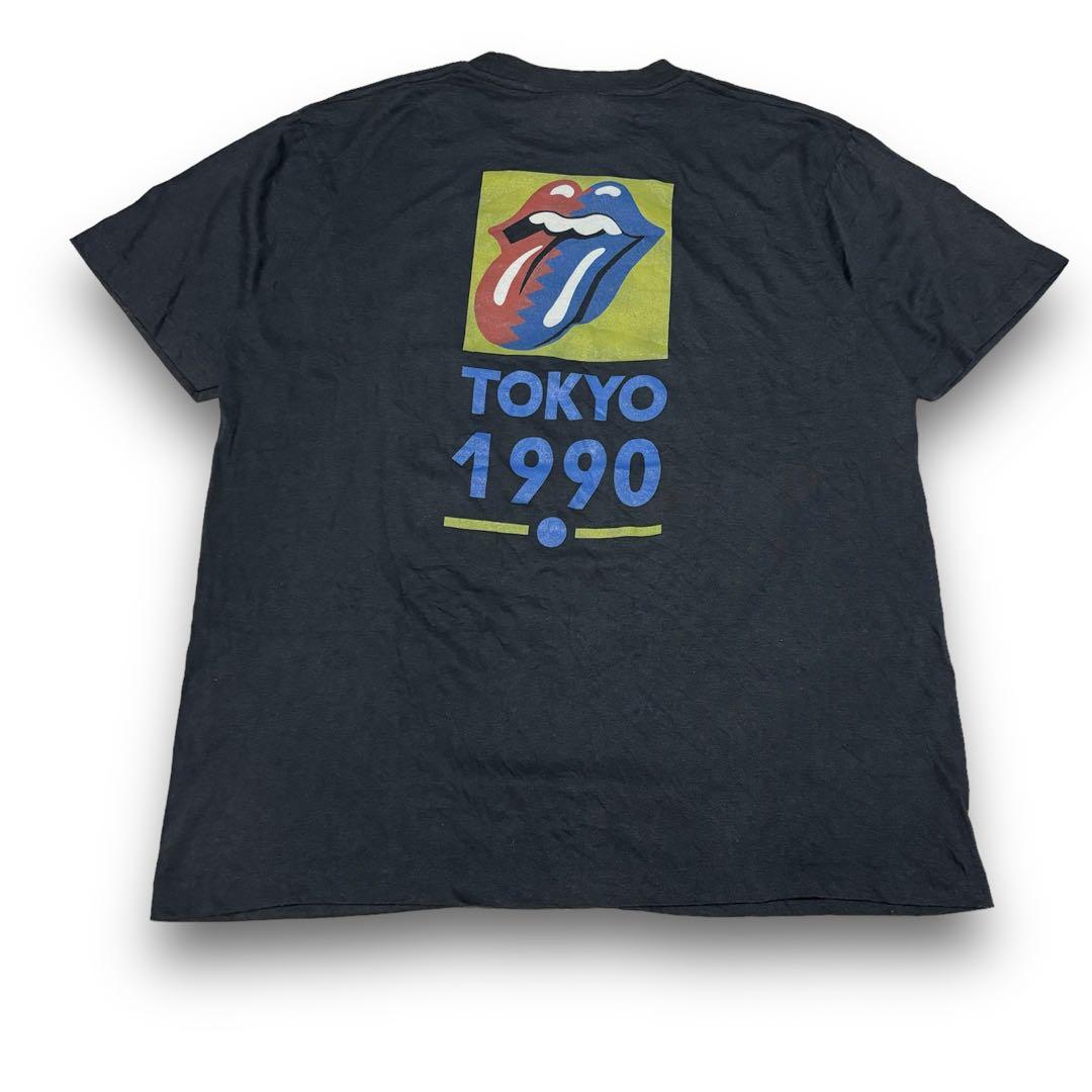 Rolling Stones ローリングストーンズ Tシャツ 1990 黒 L - メルカリ