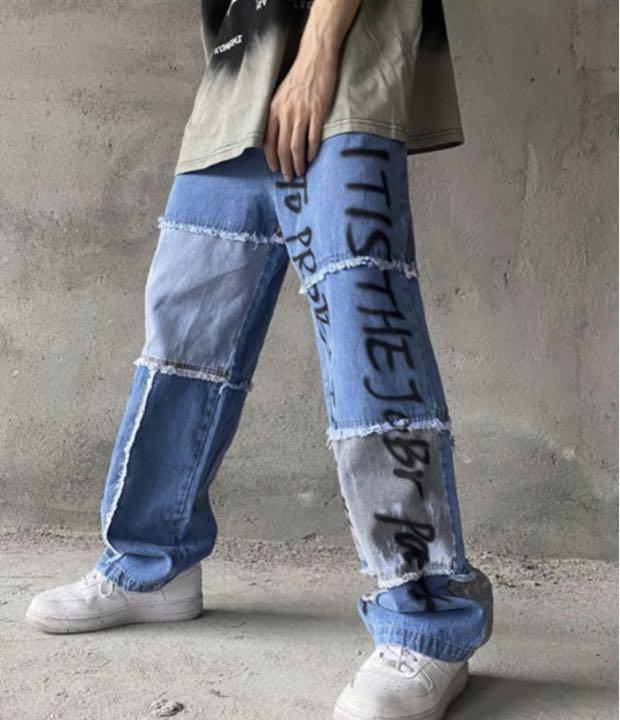値下げ中‼️.KOM SELECT Patchwork Denim Pants