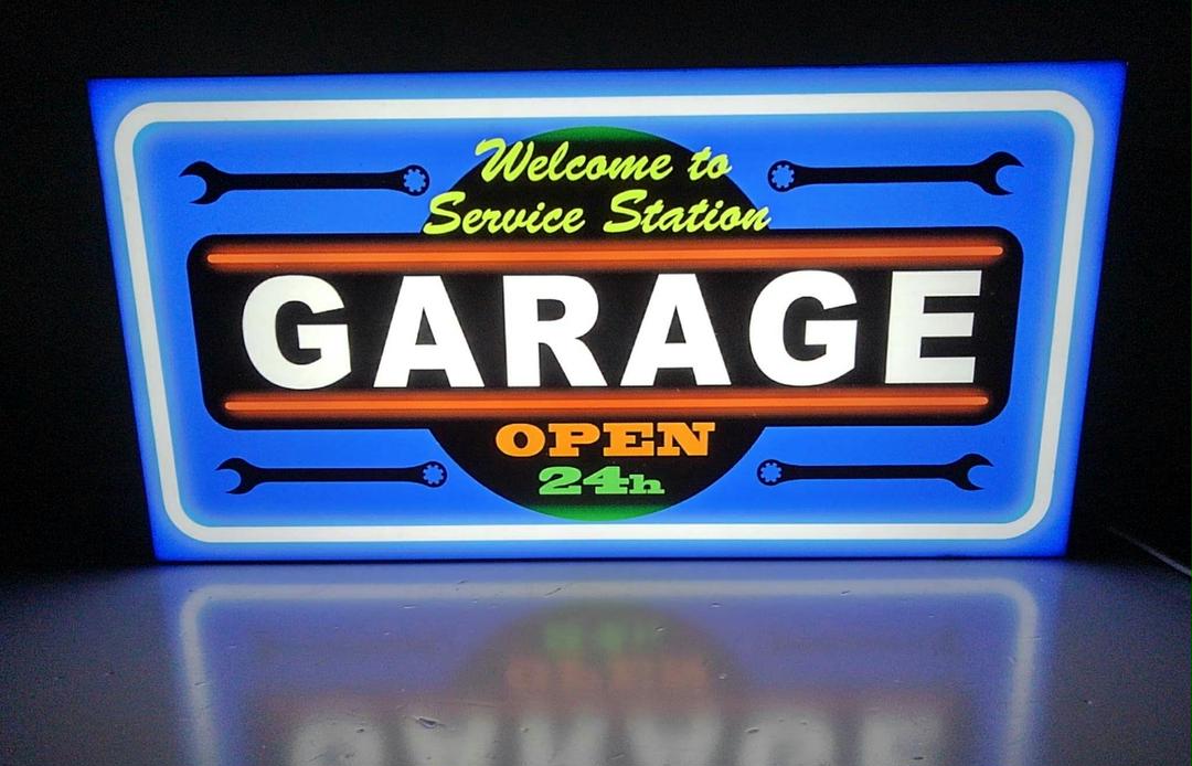 GARAGE・車・バイクショップ‼◆LED電飾看板Mサイズ◆