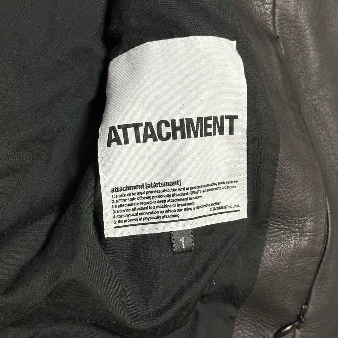 ATTACHMENT ダブルライダースジャケット ディアスキン メンズ