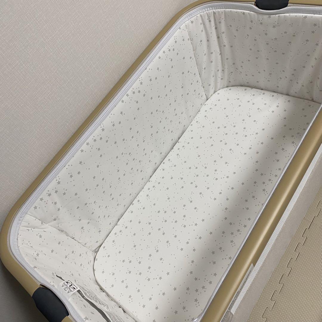 美品★ケラッタ:防水シーツ付き‼️HZDMJ ベビーベッド