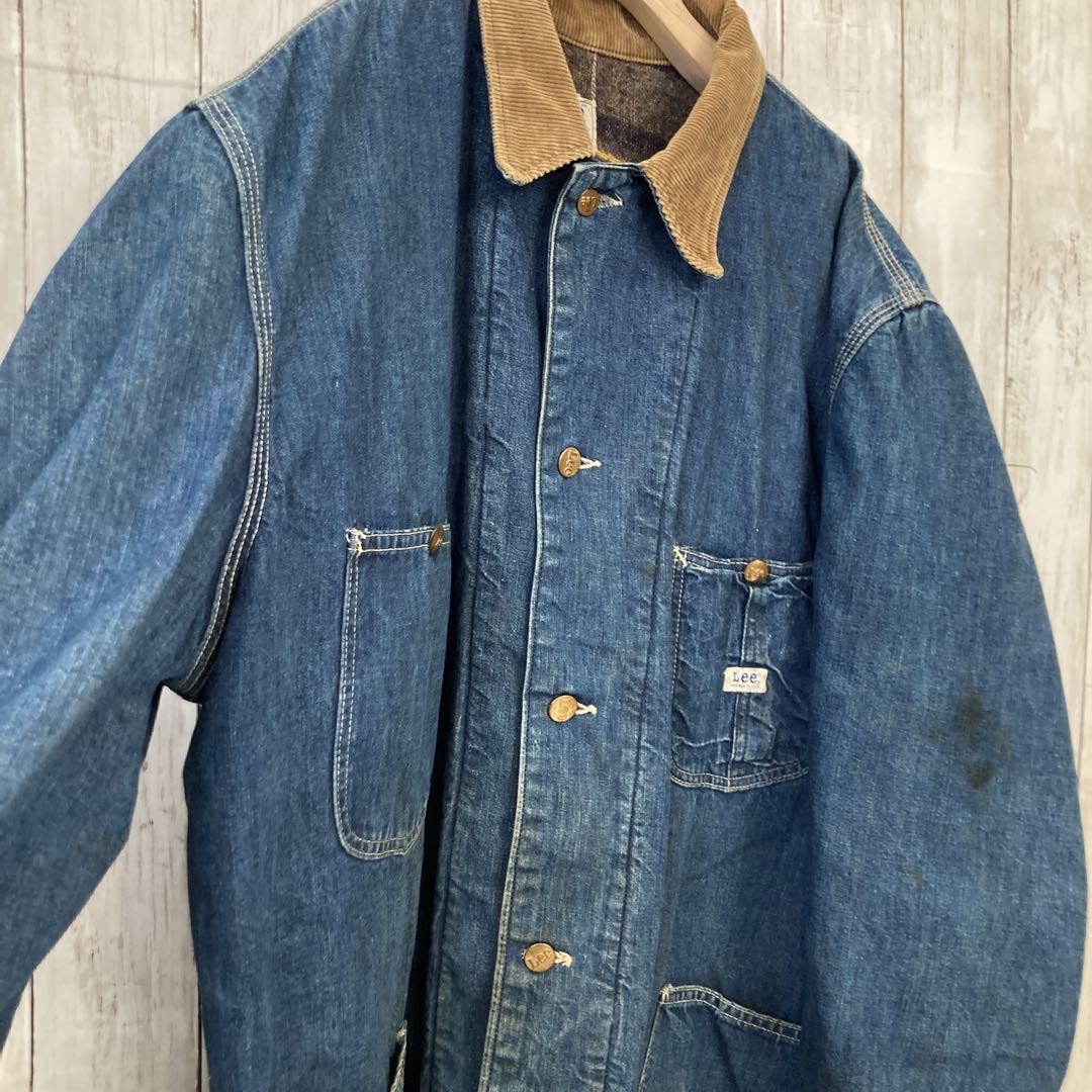60sヴィンテージUSA製古着Lee 81-LJ 裏ブランケットカバーオール46