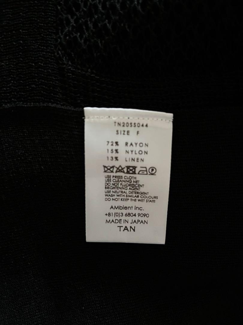 【美品】TANタン 2WAY リネン混 メッシュニットトップス