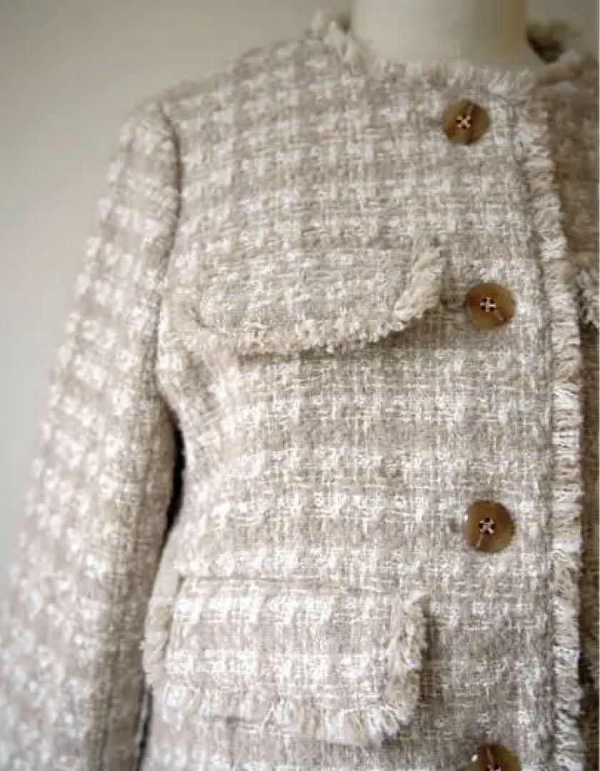 ジャケット・アウター Wool Blend Fancy Tweed Jacket 新品未使用】Wool-Blend Fancy Tweed Jacket