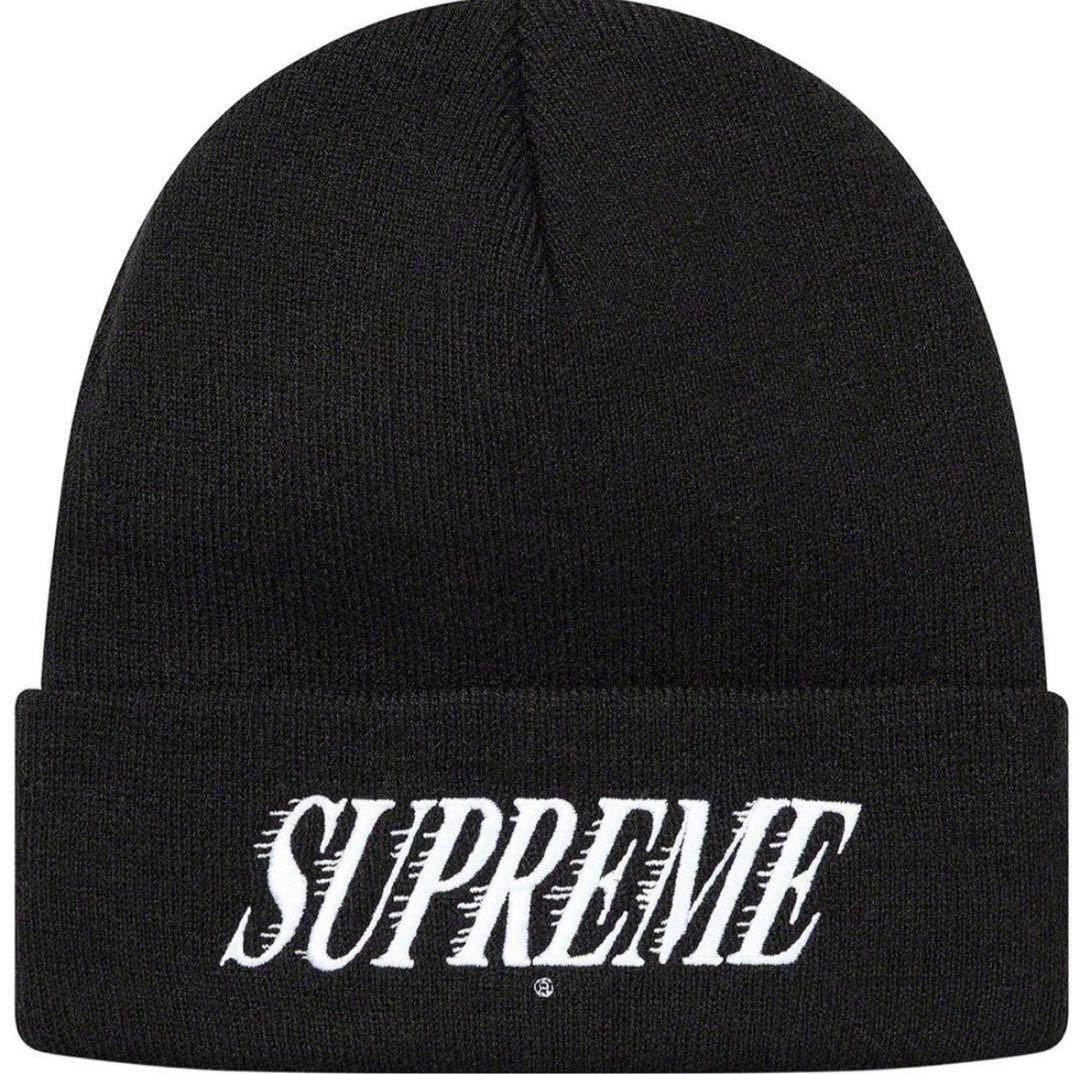 SUPREME 黒 ニット帽
