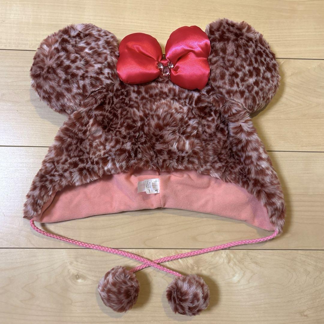 【値下げ】ディズニー ミニー ヒョウ柄ファンキャップ