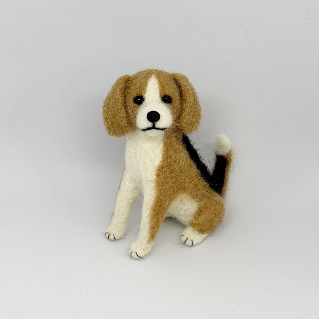 送料無料 ビーグル犬 羊毛フェルト ハンドメイド 置物 犬 - メルカリ 羊毛フェルト