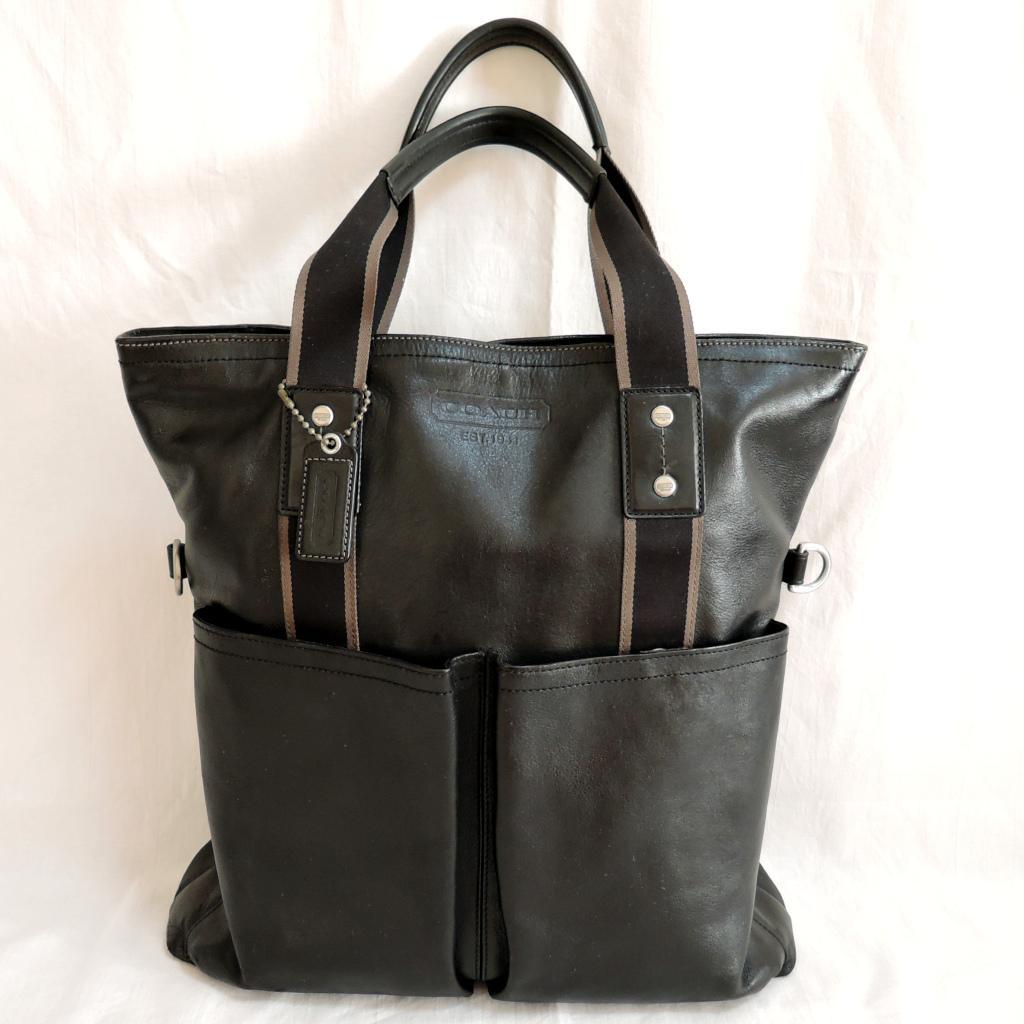 COACH コーチ トートバッグ メンズ ヘリテージ ウェブ レザー