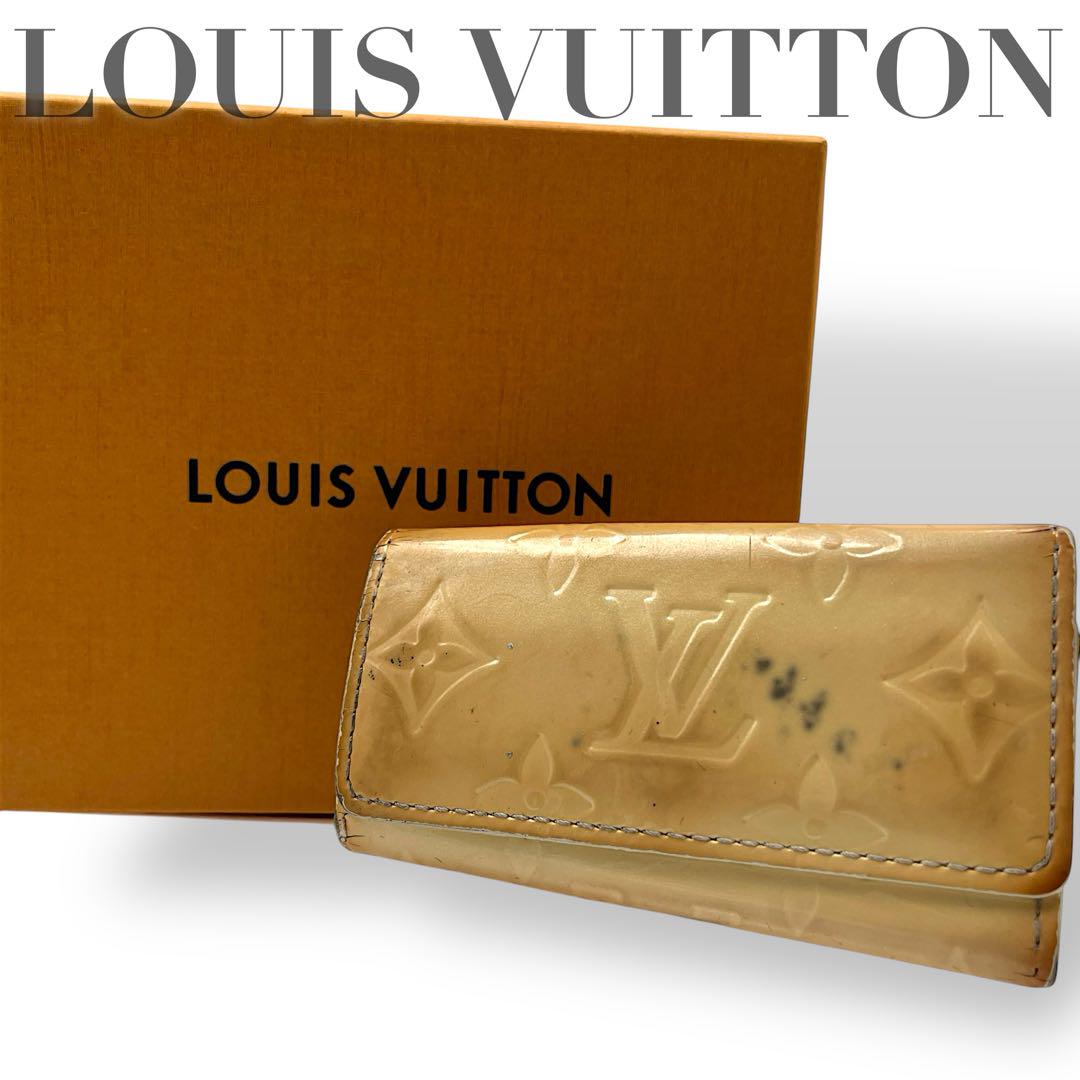 LOUIS VUITTON ルイヴィトン　キーケース　4連　黄色　ヴェルニ