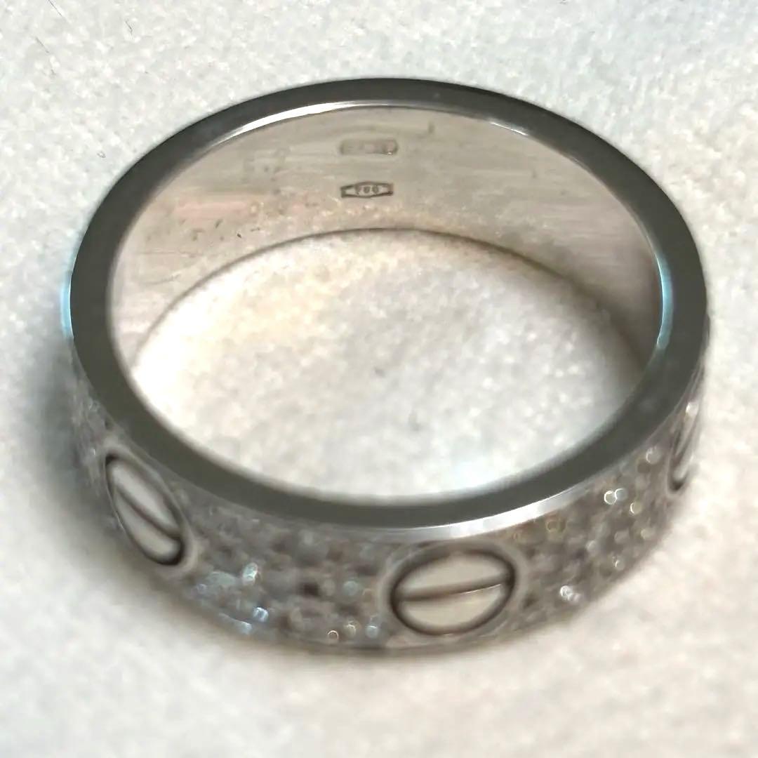 カルティエ ラブリング パヴェダイヤ k18WG ホワイトゴールド サイズ52 カルティエ ラブリング パヴェダイヤ k18WG ホワイトゴールド サイズ52