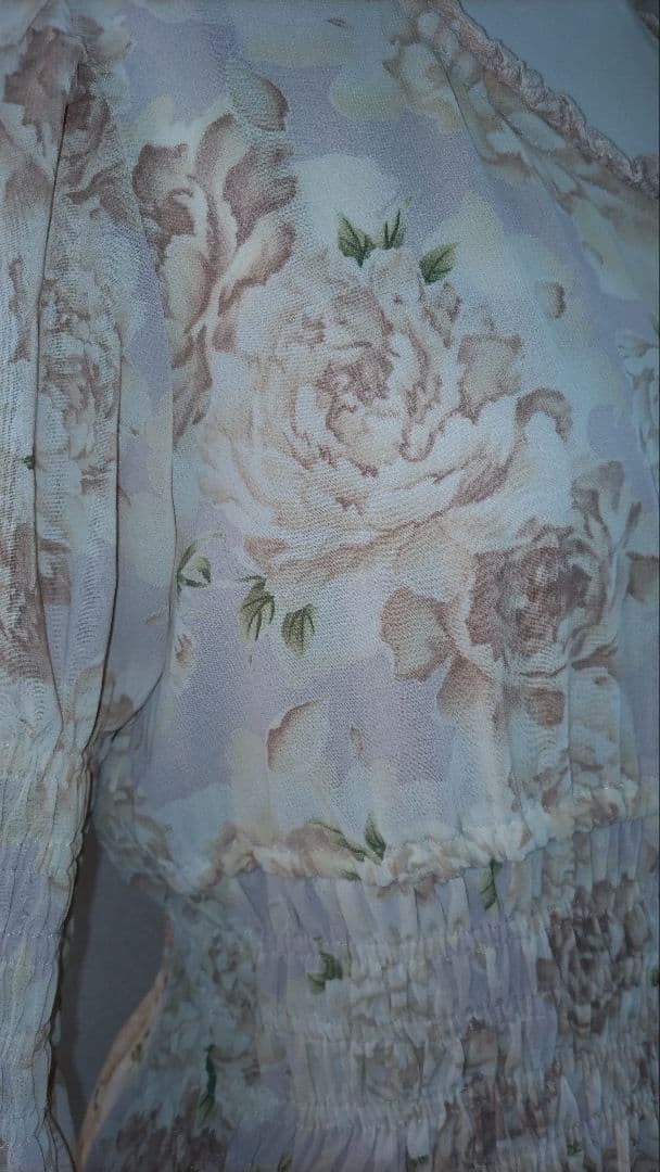 田園詩 花柄ロングワンピース