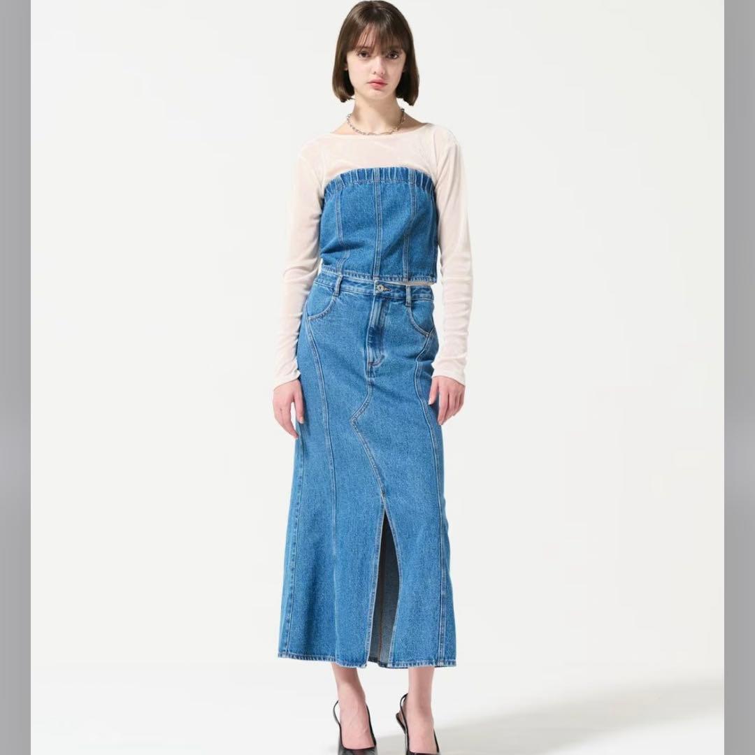 グレースコンチネンタル マーメイドデニムスカート ビスチェセットS GRACE CONTINENTAL