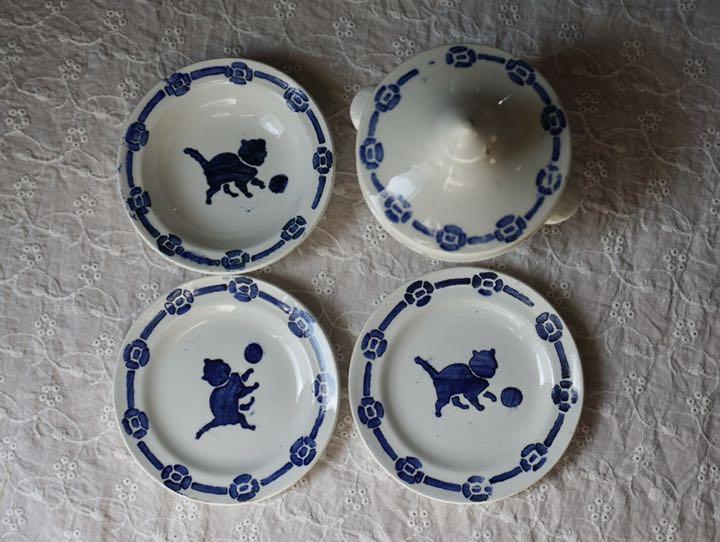 お得100%新品 フランスアンティーク 猫ちゃんのおままごとセット WElmh-m64461223904 得価セール