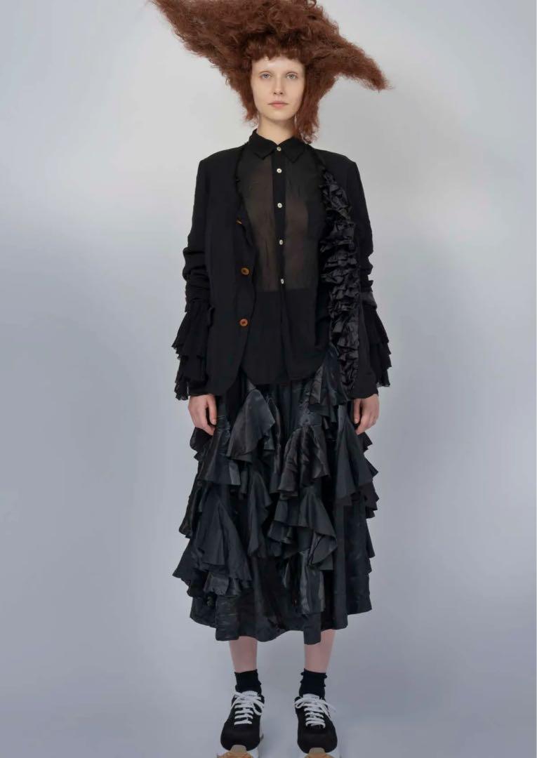 COMME des GARÇONS ブラック フリルスカート S