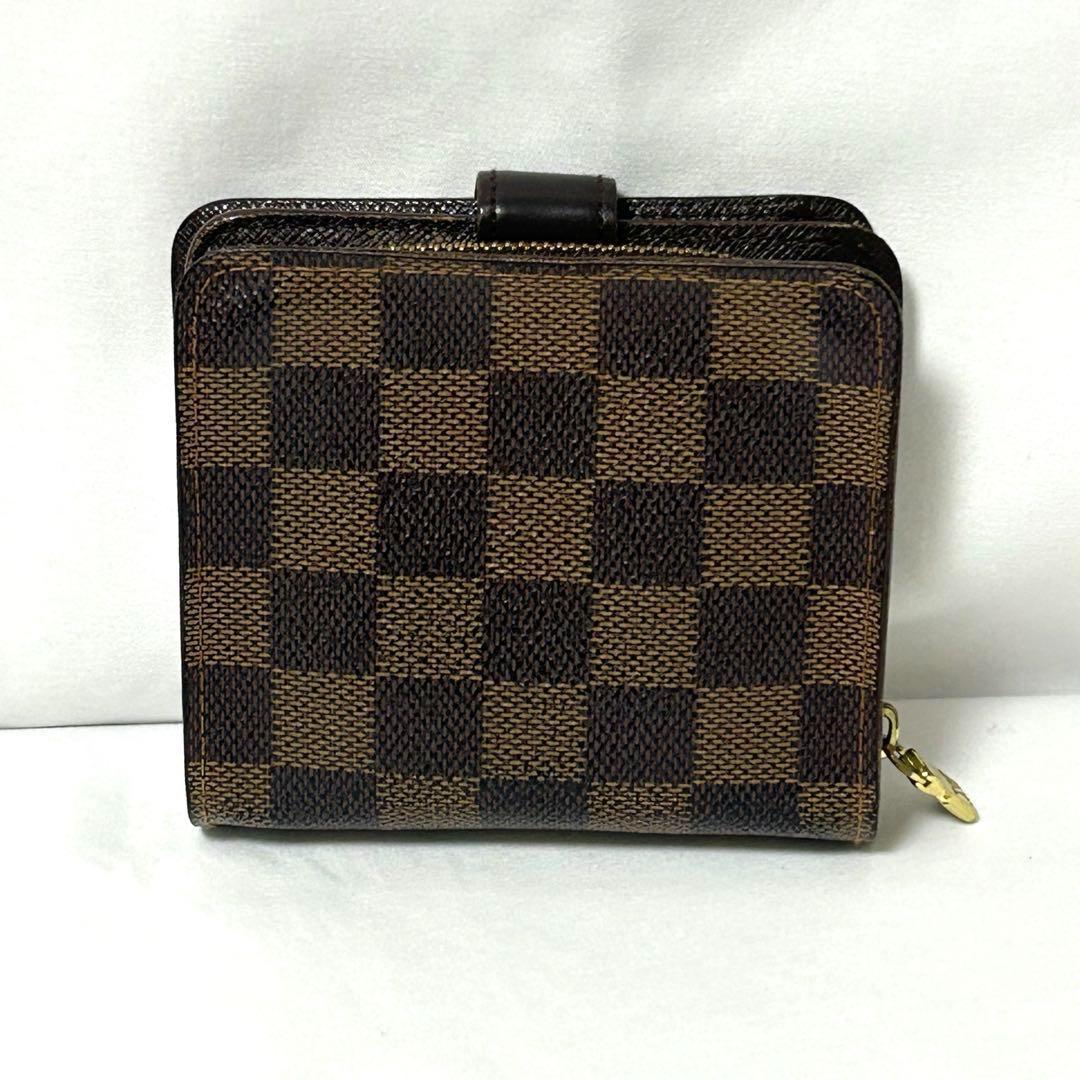 【美品】Louis Vuitton ルイヴィトン ダミエ コンパクトジップ 折り