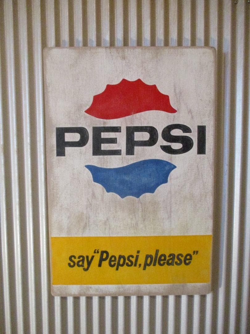 インテリア木製看板 PEPSI検）アドバタイジング企業販促カフェUSA50PEP
