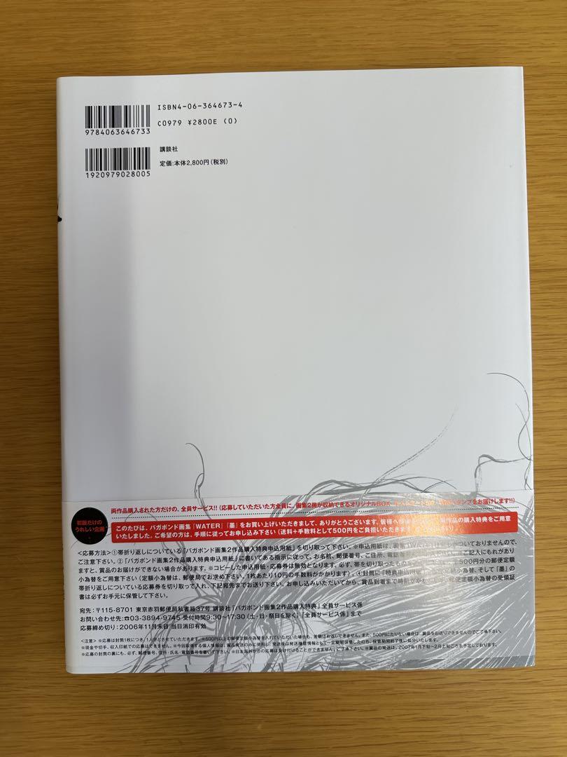 井上雄彦 バガボンド画集 墨 WATER 初版、DVD DROW、特典他