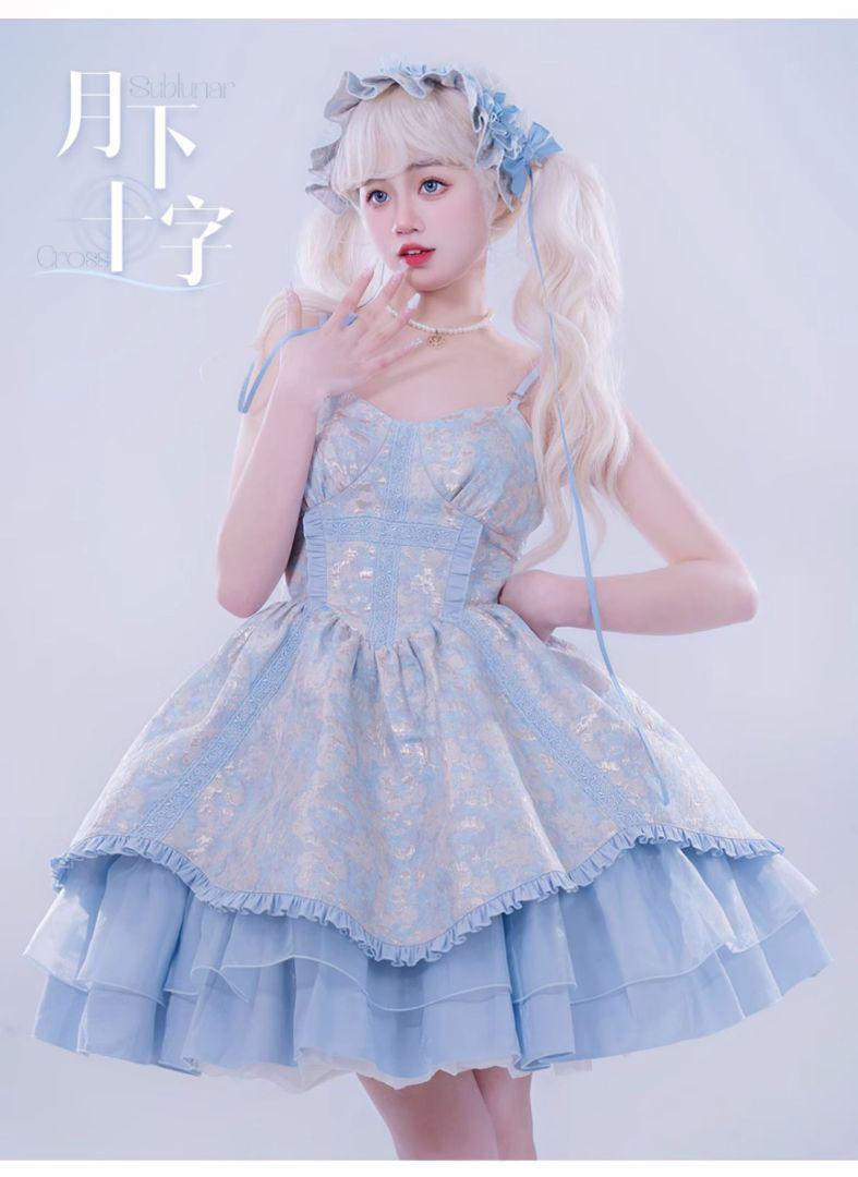 LO1133 lolita オリジナル 洋服 ロリータ ワンピース 髪飾り付き