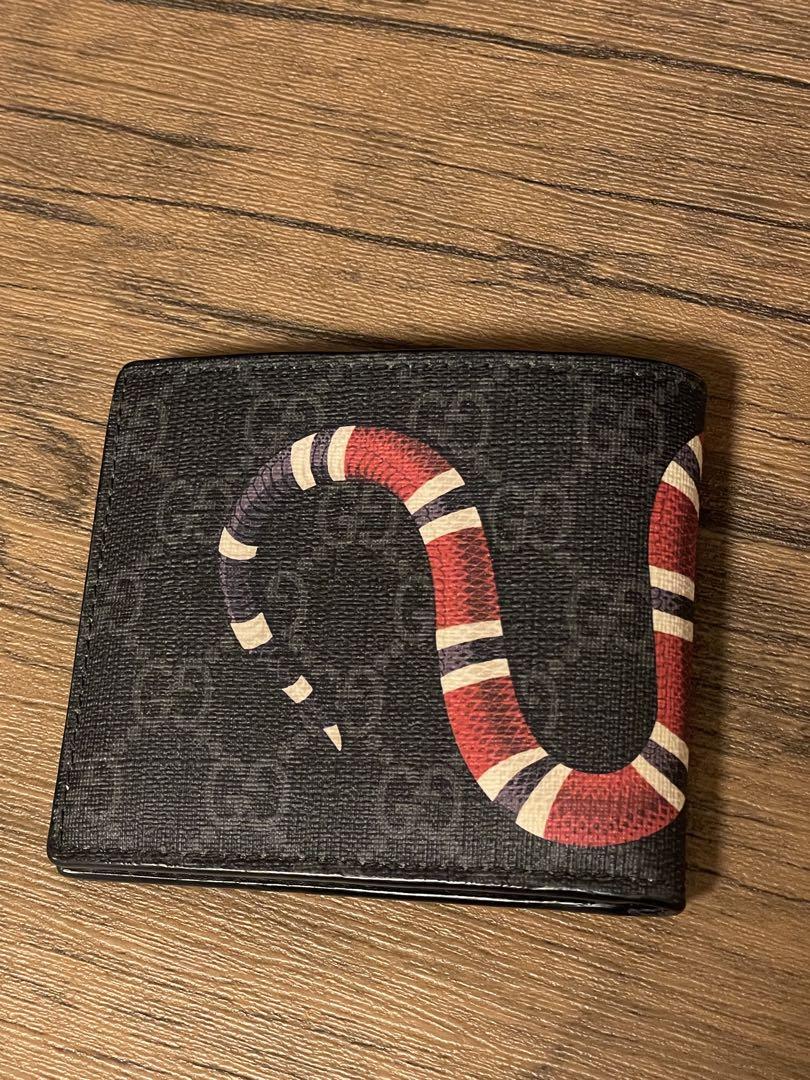 [正規品]GUCCI グッチ　2つ折り財布　キングスネーク　札入れ　ブラック