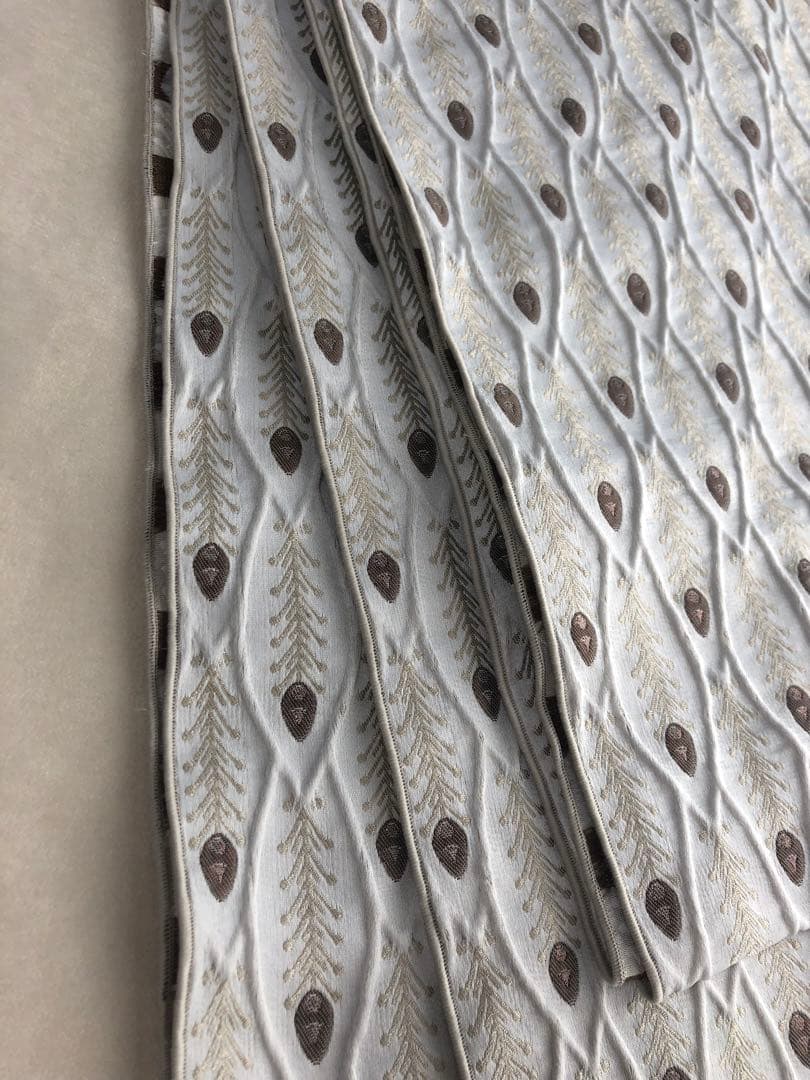 大人兵児帯　ピーコックフェザー　モカ　長尺ジャガード兵児帯