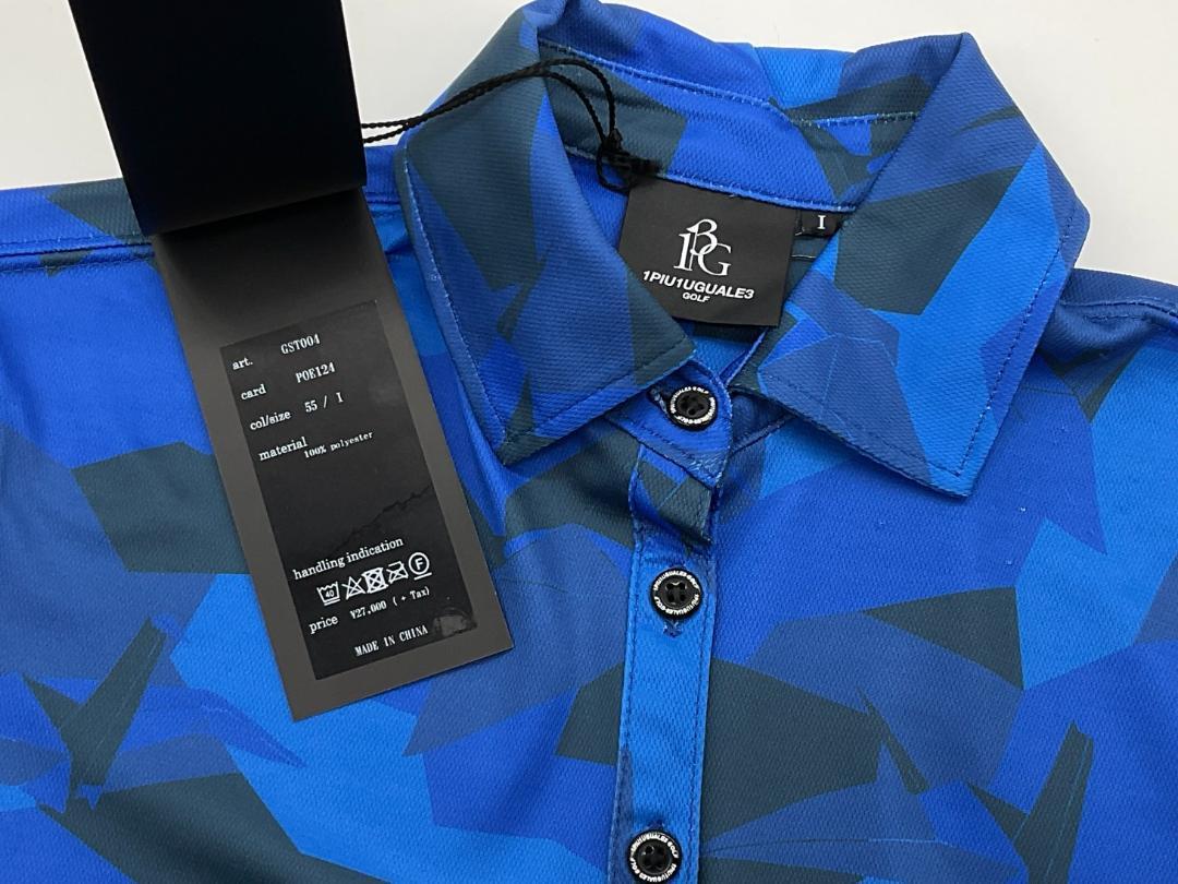 最大12%OFFクーポン 未使用】1piu1uguale3 GOLF 折鶴幾何学半袖ポロシャツ サイズ1 レディースウェア