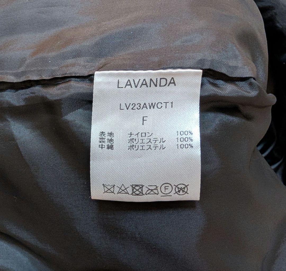 LAVANDA ラバンダ 宇野実彩子さん ロゴテープパフィコート ブラック LAVANDA ラバンダ 宇野実彩子さん ロゴテープパフィコート