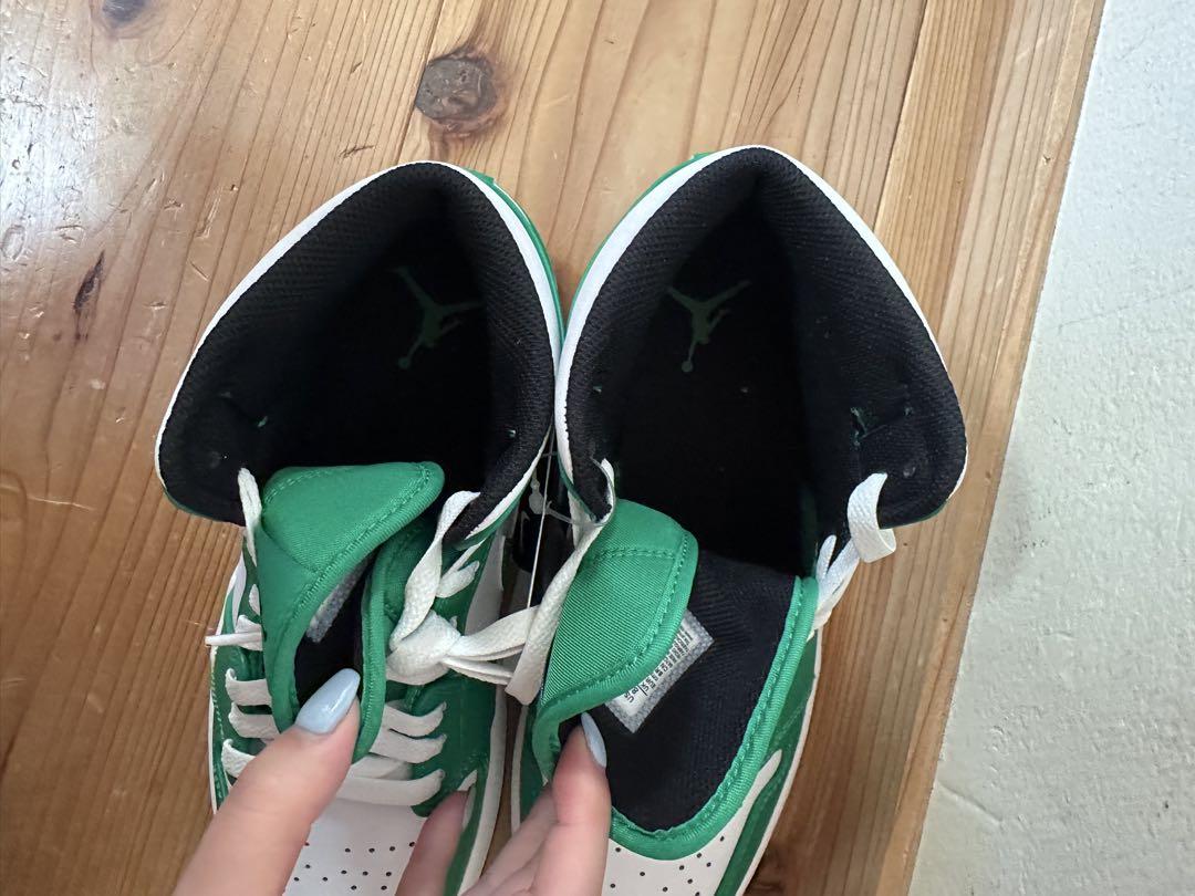 ド*ク様 Nike Air Jordan 1 Mid グリーン/ホワイト 26セ