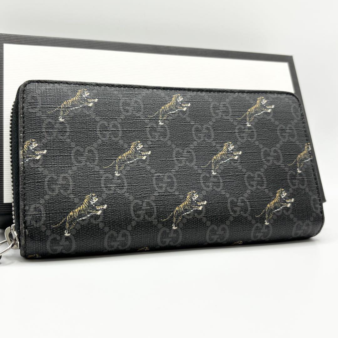 GUCCI アニマリエ　タイガー　財布 激レア】GUCCI グッチ 長財布 ラウンドファスナー クーリエ