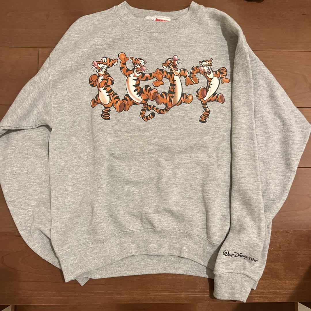 ティガー プリント グレー スウェットUSA古着