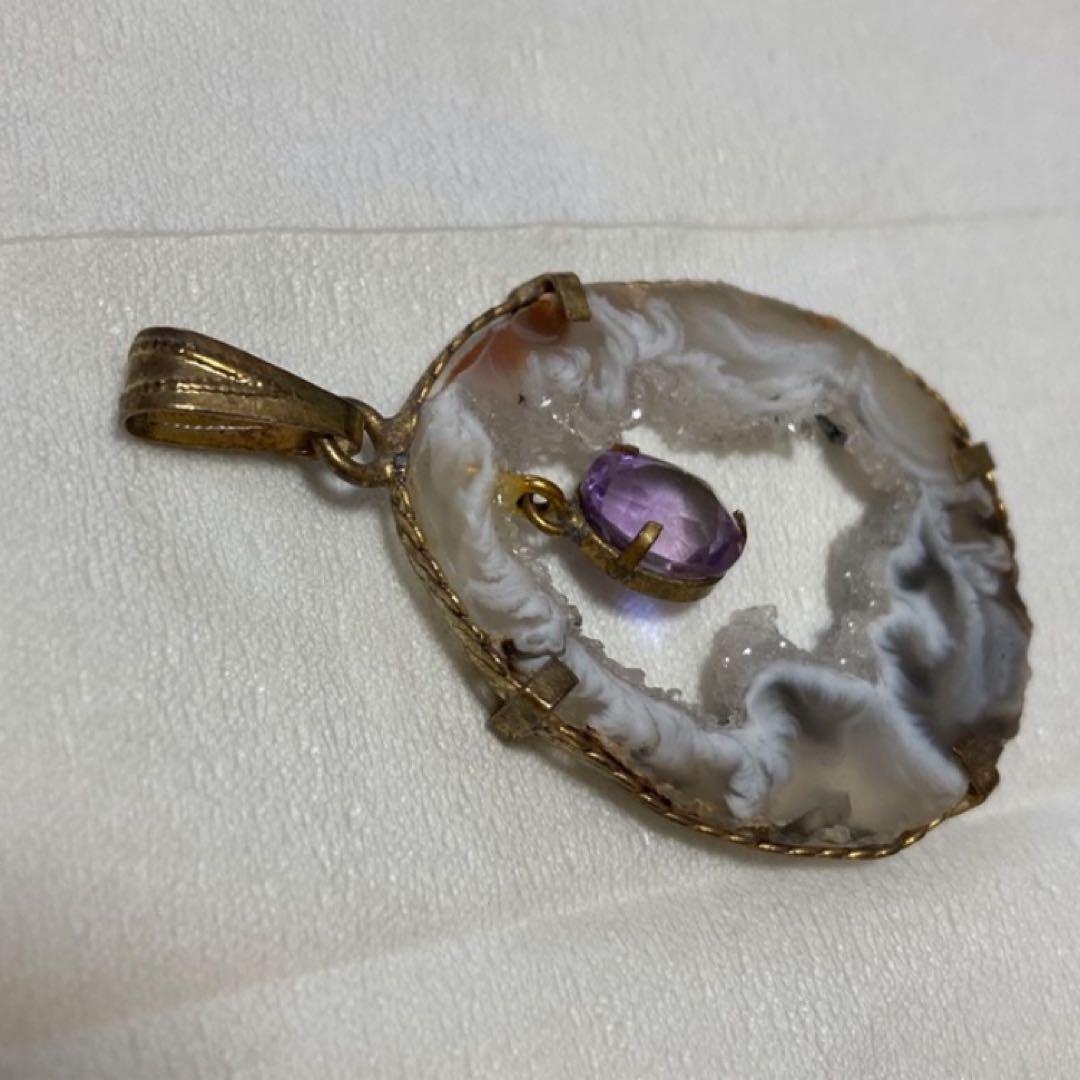 ペンダントトップ  ヘッド 天然石  水晶 アメジスト アクセサリー ネックレス