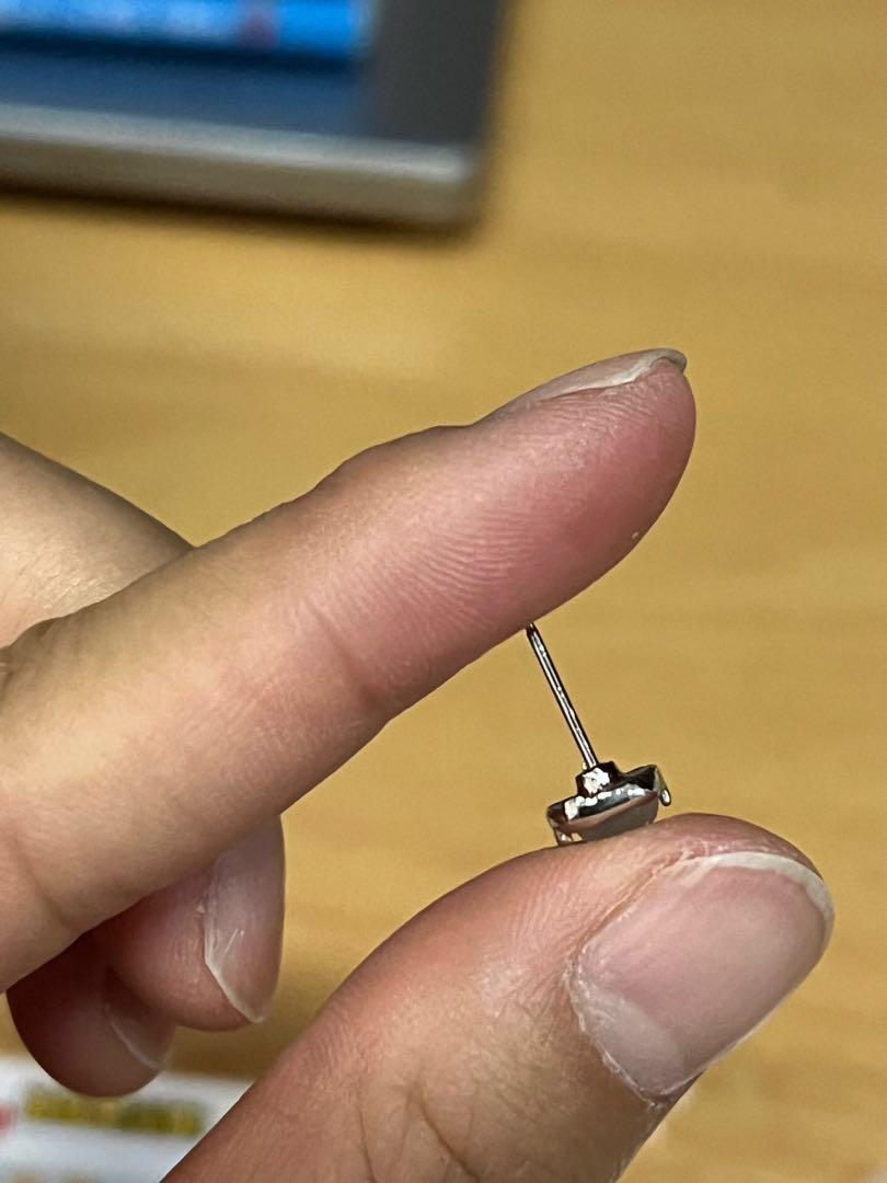 シンプル シルバー 片耳用ピアス