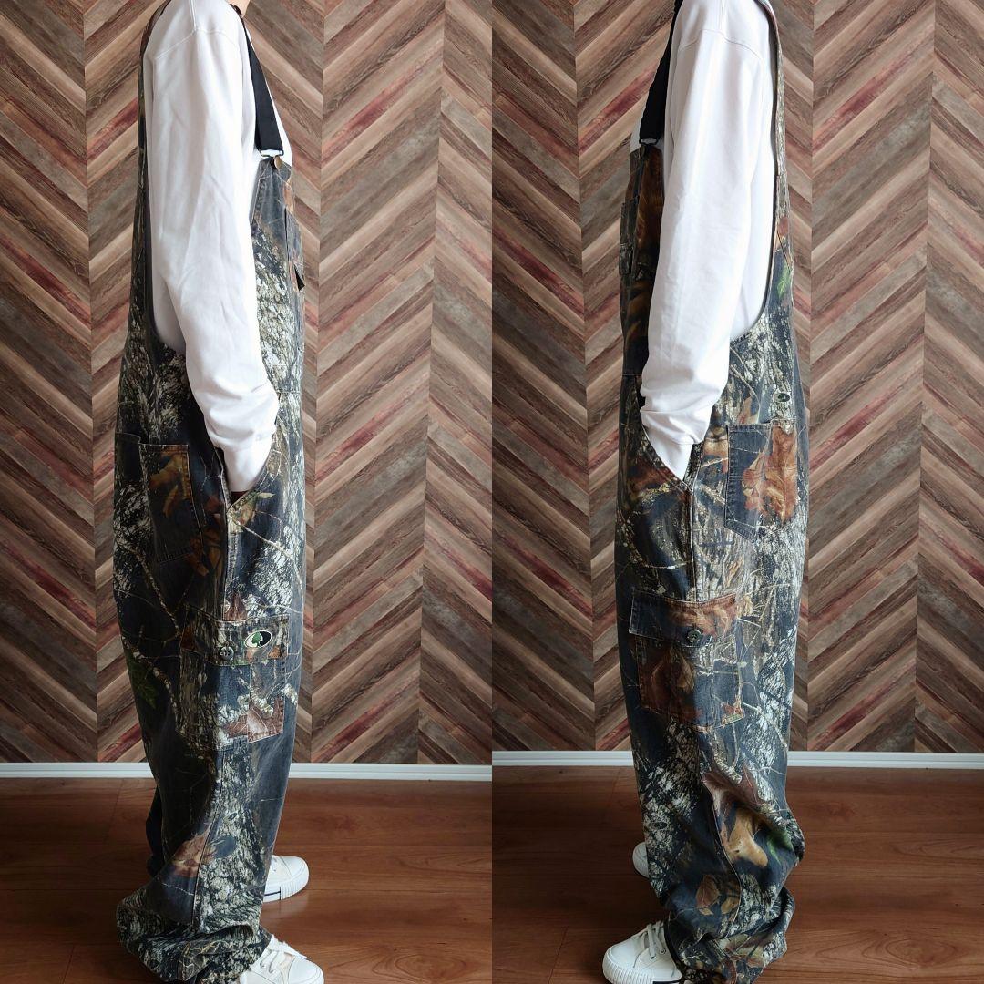 RUSSELL×MOSSYOAK リアルツリーオーバーオール古着実寸W40L30