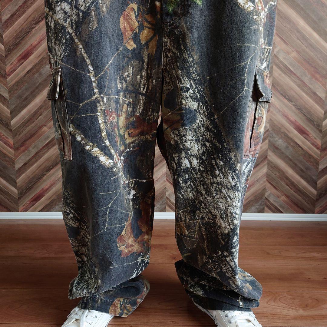 RUSSELL×MOSSYOAK リアルツリーオーバーオール古着実寸W40L30