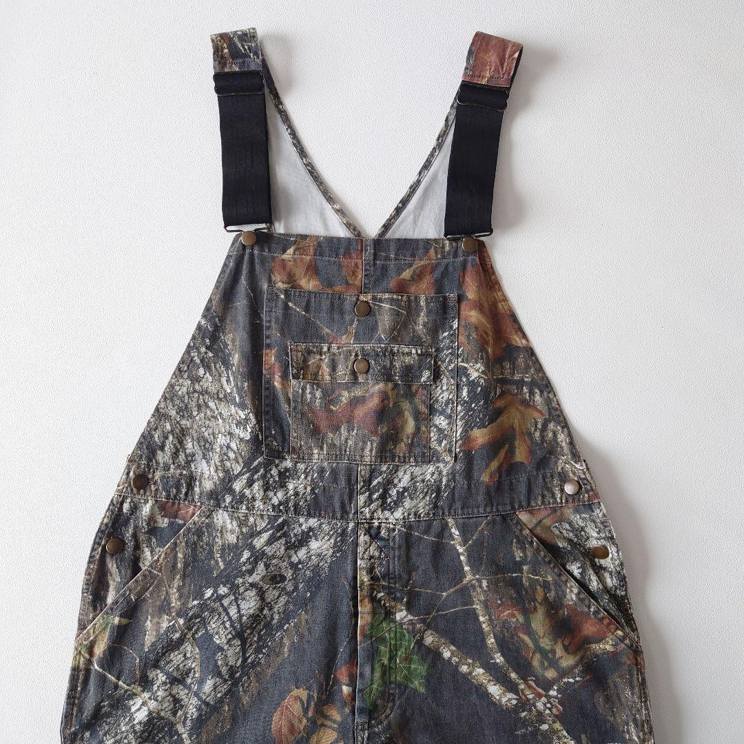 RUSSELL×MOSSYOAK リアルツリーオーバーオール古着実寸W40L30