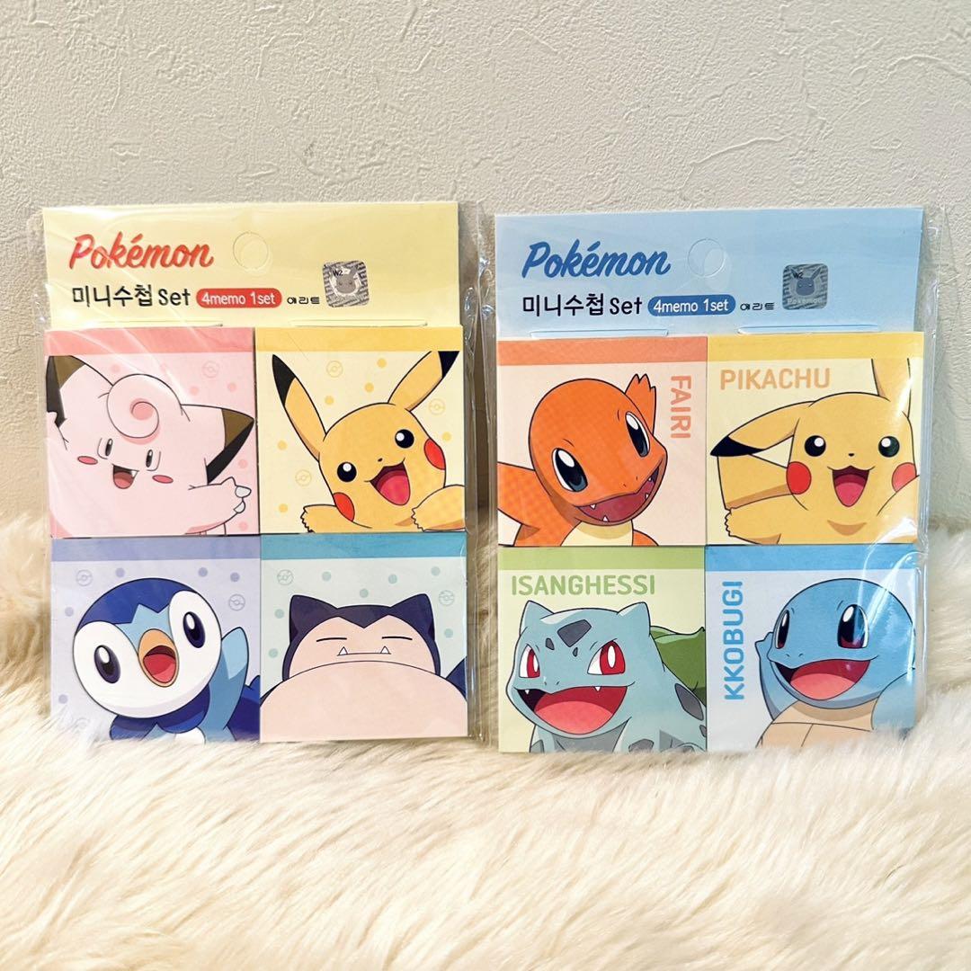 新品♡韓国♡ポケモン♡ミニノートセット♡メモ帳