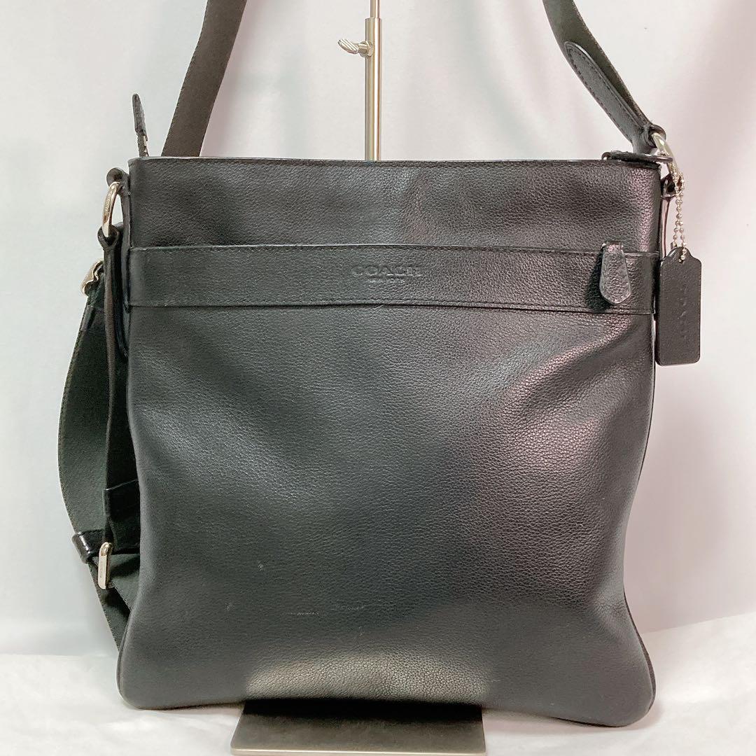 COACH コーチ チャールズ クロスボディバッグ ショルダーバッグ レザーBK