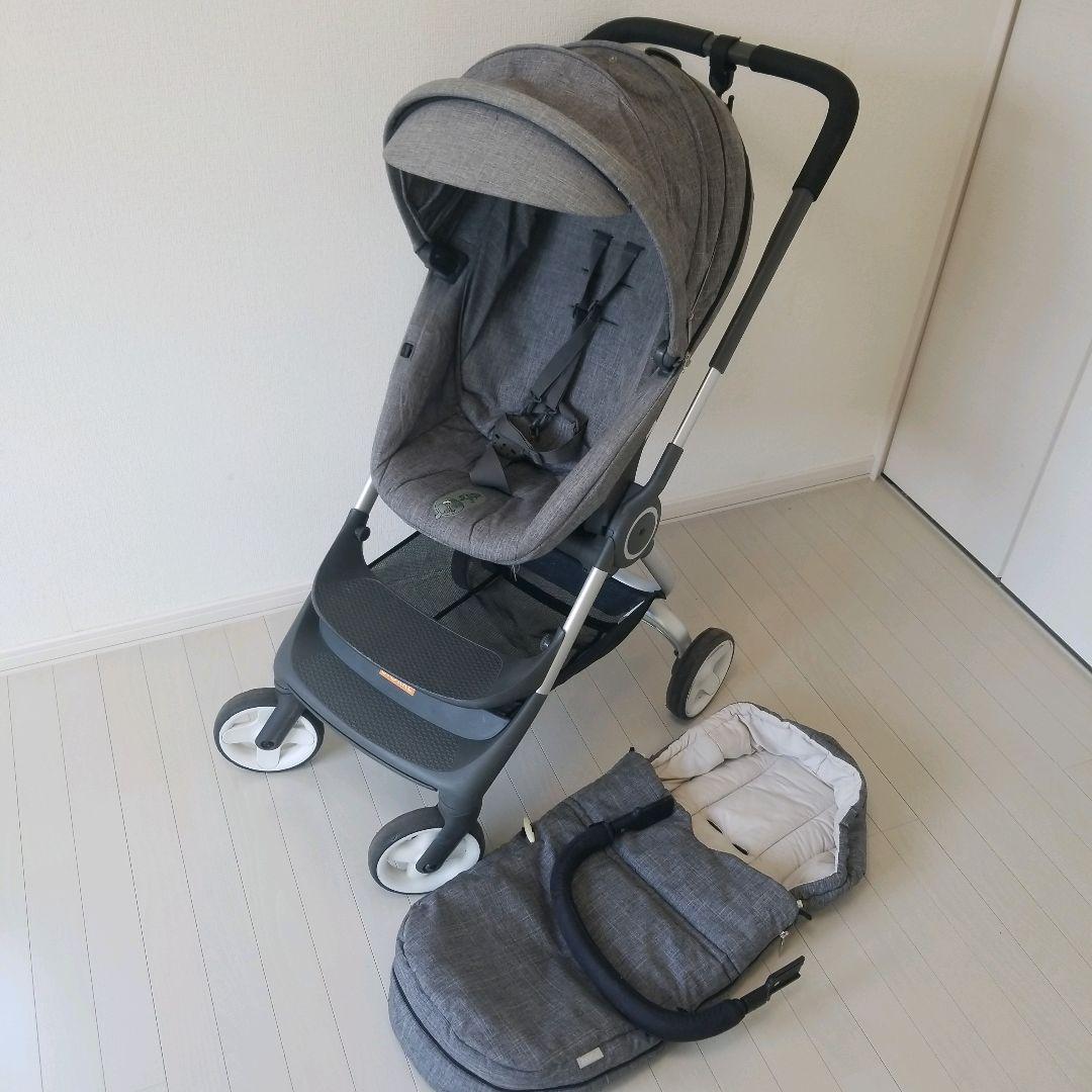 ストッケ　STOKKE スクート　ベビーカー　グレー　ソフトバック付き