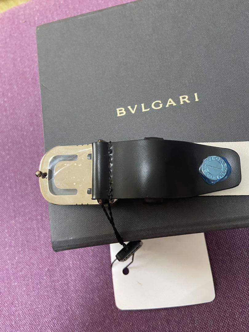 BVLGARI ブラックレザー ベルト